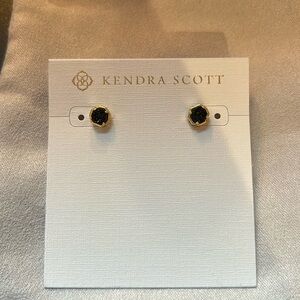 Black and Gold Kendra Scott NOLA Stud earrings